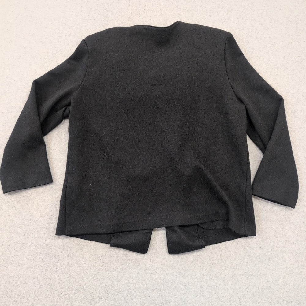 Alfred Dunner Women's Black‎ Open Front Blazer Jacket Size 12 - Picture 3 of 3
